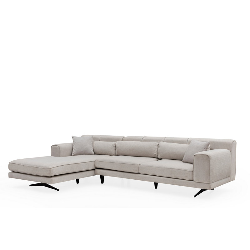 Kint 4 Seater Sofa & Chaise, Beige, Left Hand Facing