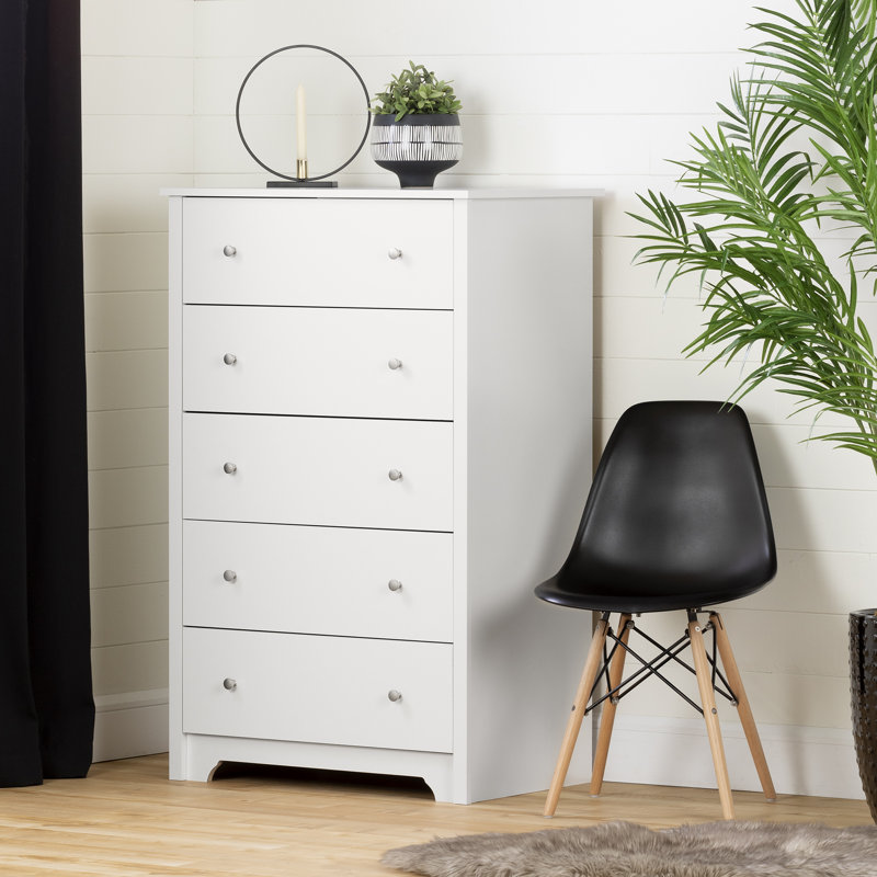 Salvat Transitional 5- Drawer Chest, Pure White