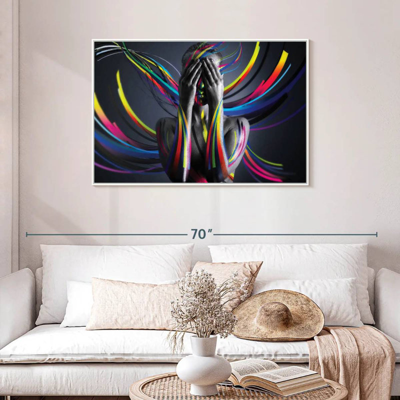 Couleurs unies I, Cadre flottant blanc, 43 po x 29 po