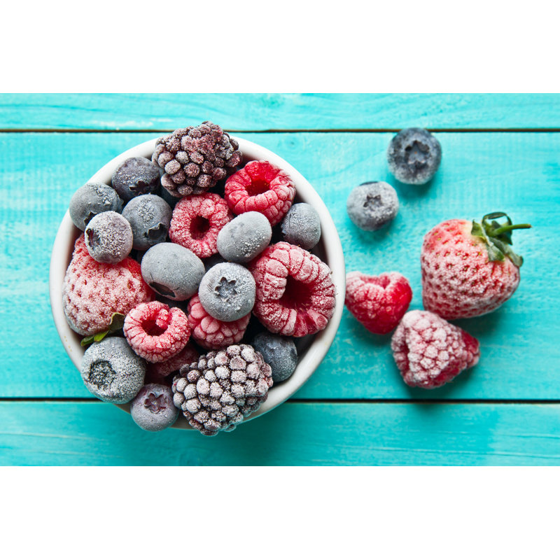 Frozen Berries - Wrapped Canvas Print, 81cm H x 122cm W x 3.8cm D
