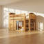 Lit mezzanine double en bois de pin avec garde-robe et DEL Ellington l 56,4 po x P 80,9 po x H 61,6 po