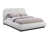 Cream Linen Textured Fabric / Stained Black selected