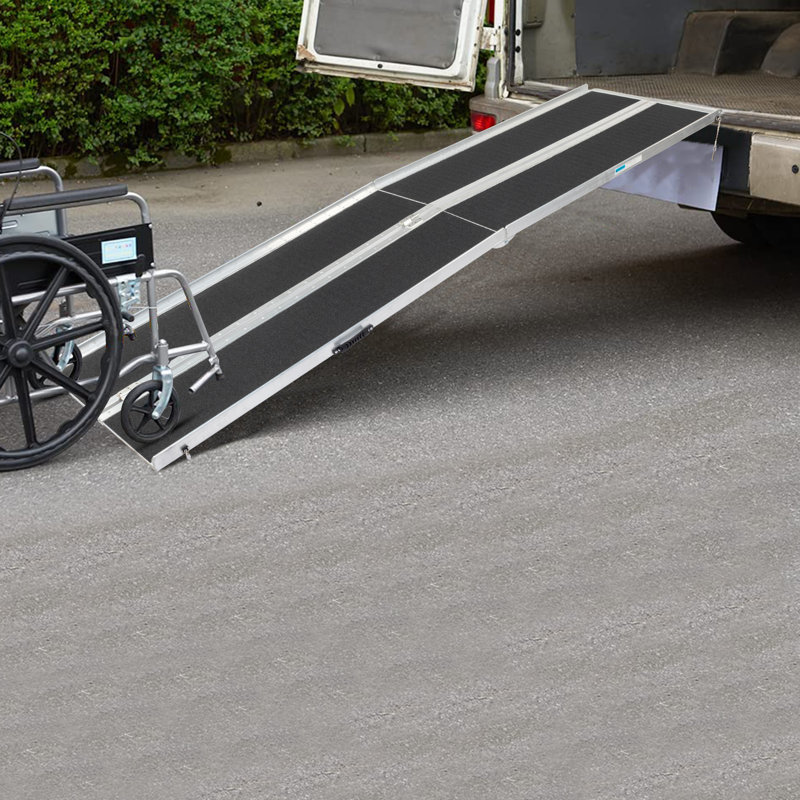 Winado Metal Portable Ramp, 1.97" H x 28.35" W x 120.08" L