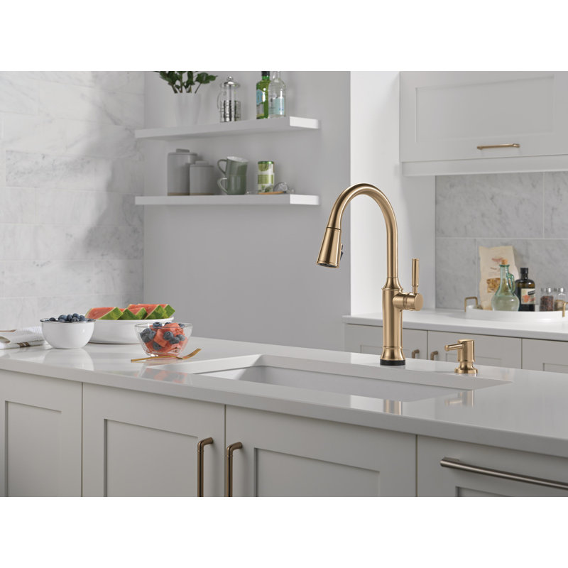 Robinet d'évier de cuisine avec technologie sans contact Renaldi Touch2O, Bronze champagne Lumicoat
