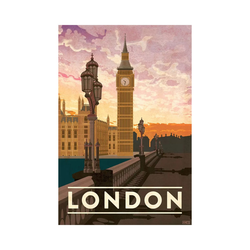 England-London by Missy Ames - Print on Canvas, 30.48cm H x 20.32cm W x 1.9cm D, Wrapped Canvas