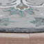 Tapis rond gris / bleu en laine touffeté à la main-1379658591