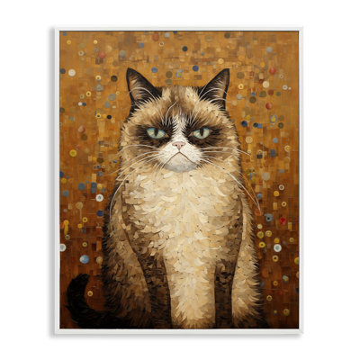 «Grumpy Klimt Cat», giclée par Arlington Prints