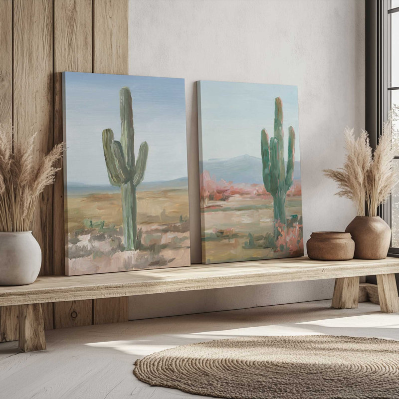 Ensemble de 2 toiles tendues Timeless Saguaro Cactus, H 30 po x l 40 po