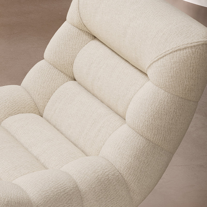 Chaise berçante confortable, Blanc cassé