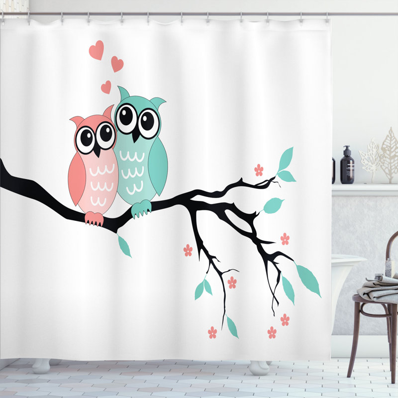 Shower Curtain with Hooks Included, 70" H x 69" W