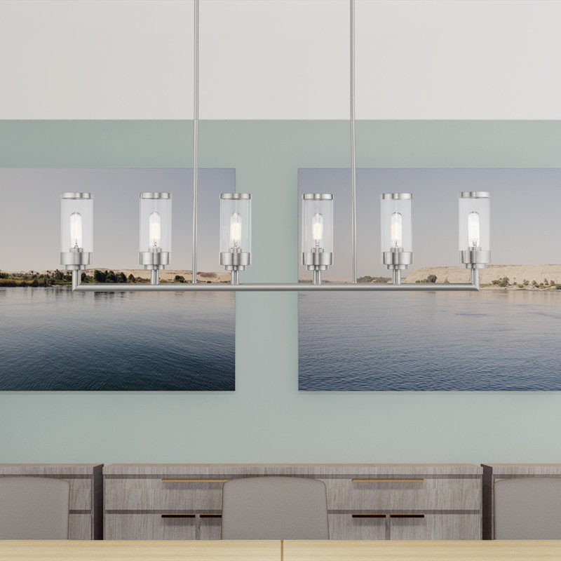 Binghamton 6 - Light Brushed Nickel Pendant