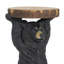 Table d'appoint Black Bear Sculpture - Table de bout piédestal d'extérieur / d'intérieur MGO