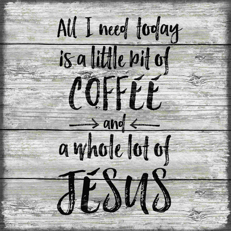 Café et Jésus, H 12 po x l 12 po