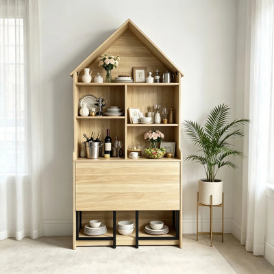 Bureau d'artisanat pliant avec tablettes de rangement, bureau convertible dissimulé en bibliothèque, bureau pliable avec rangement, bureau de disparition pour petits espaces, table de bricolage multifonctionnelle, bureau de coiffeuse