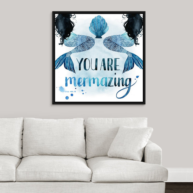 Sea lovers iii-impression sur toile, Cadre noir, H 37,7 po x l 37,7 po x P 1,75 po