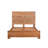 Brown Live Edge Bow Joint Solid Wood Queen Bed Frame