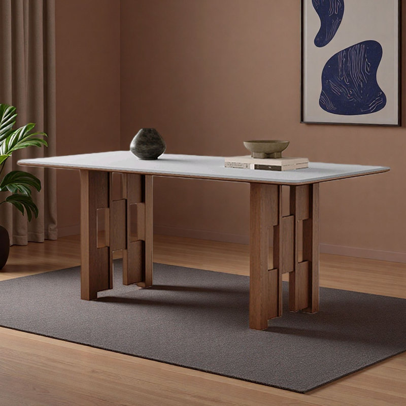 Table de salle à manger Mid-Century, H 29,5 po x L 70,9 po x l 35,4 po