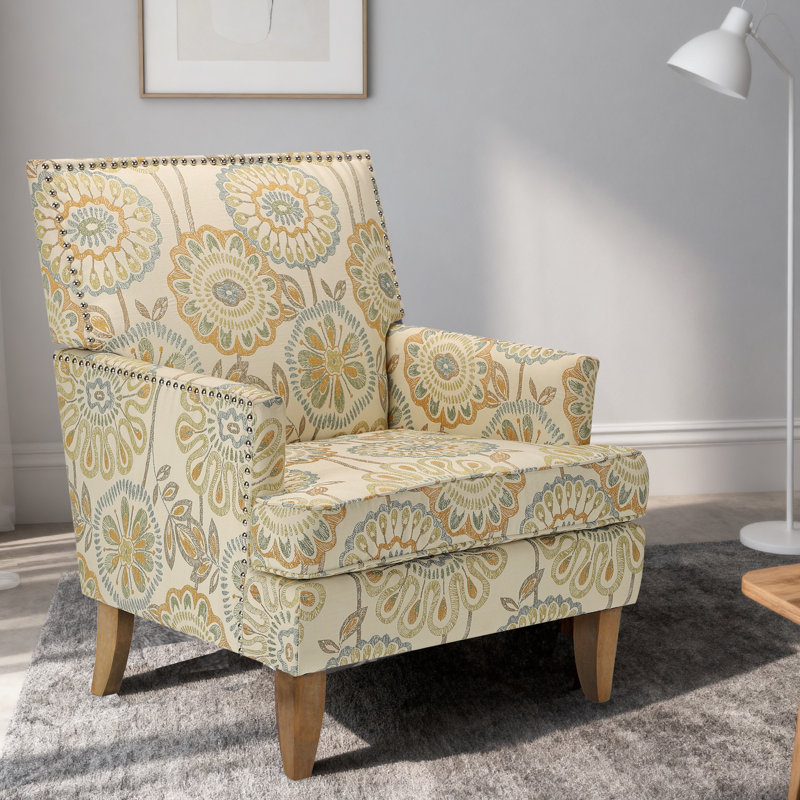 Fauteuil d'appoint 28 "avec pieds en bois