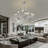12 - Light Dimmable Geometric Chandelier Tree Like Lamp