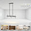 Luminaire suspendu moderne à 6 lumières de style lustre linéaire moderne pour îlot de cuisine style rustique industriel de style contemporain rétro