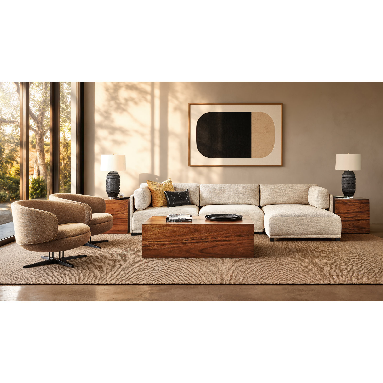 Brasea Solid Wood End Table