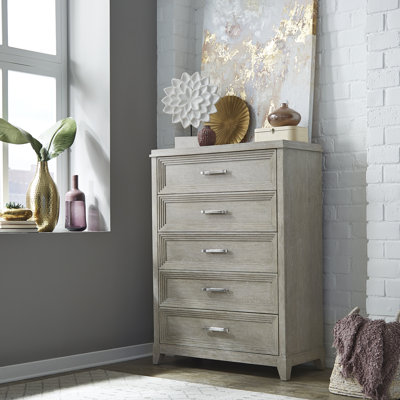 Commode 5 tiroirs avec tiroirs doublés Belmar