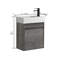 Meuble-lavabo mural simple avec plateau en résine 18,11 po Layal-281542690