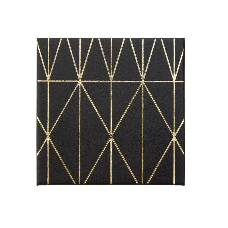 Geome Wood Square 4 Piece Coaster Set