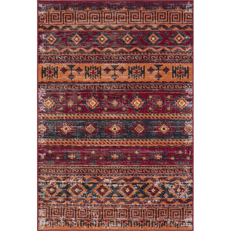 Geometric Indoor Rug, Rectangle 4'1" x 6'1"