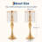  Elegant Gold Crystal Candle Holder Centerpieces – 21.26in Tall Metal Stands – Great for Wedding Tables, Parties, Anniversaries, Birthdays, Home Decor – Set of 4