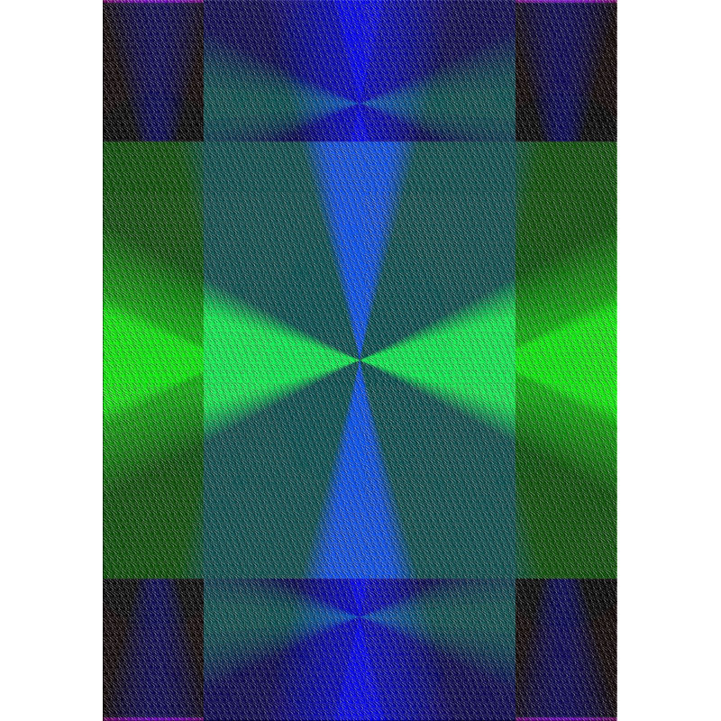 Tapis de la zone verte en laine touffeté à la main Alida