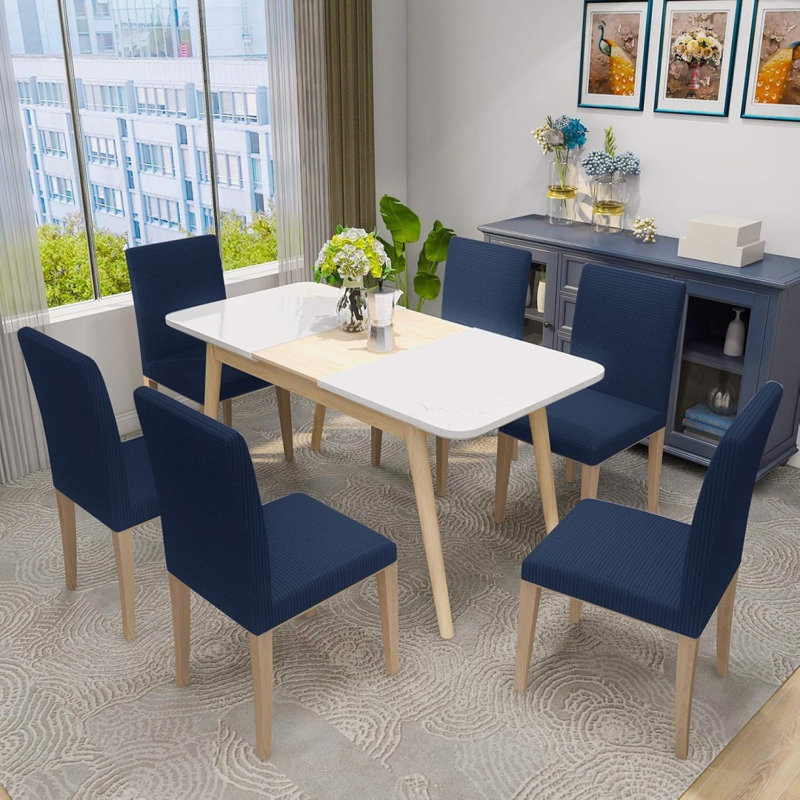Dining Chair Slipcover, Navy Blue