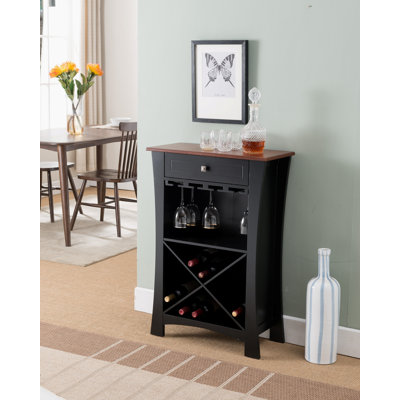 Armoire à vin avec porte-verres et tiroir Kincer