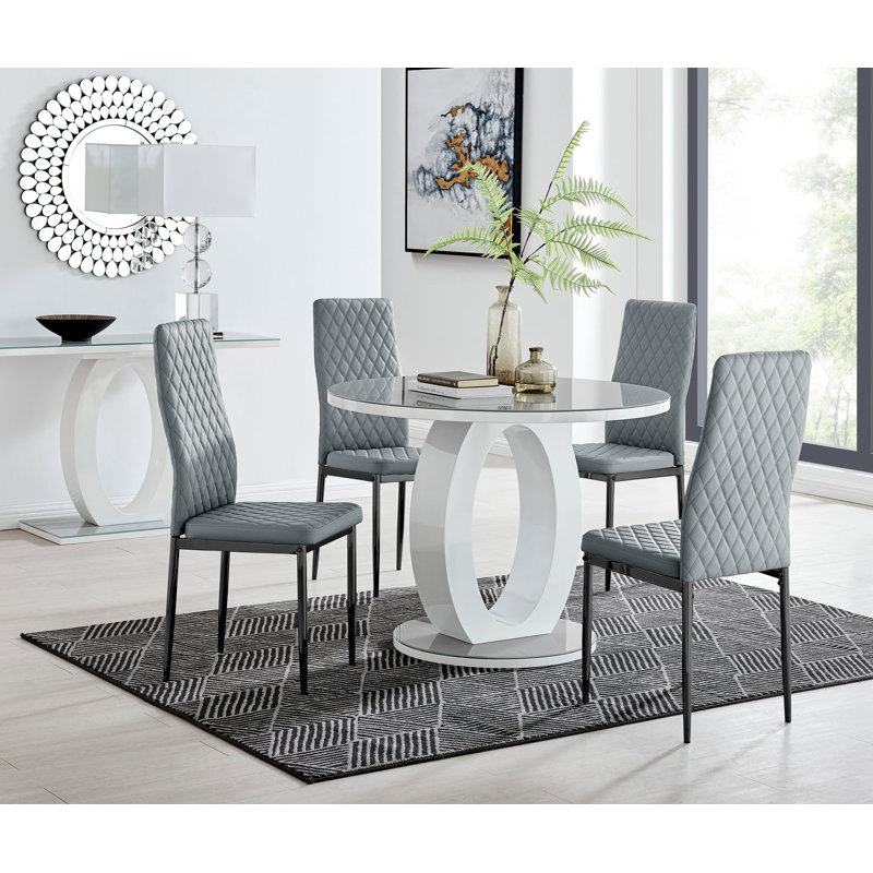 Scottsmoor 4 - Person Dining Set, Grey, Grey