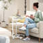 Adjustable Overbed Table C-Shaped Sofa Side Table