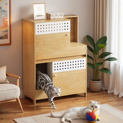Ensemble de bac à litière moderne avec trous de ventilation Airy