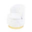 Fauteuil d'appoint pivotant à 360 degrés en velours blanc