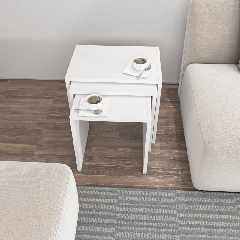 Acampo Nesting Tables, White