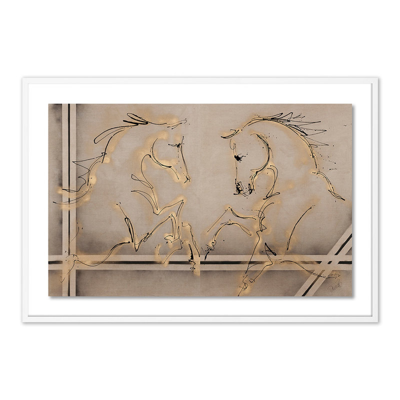 Greeting Print by Donna Bernstein, White, 40" H x 60" W x 2.5" D