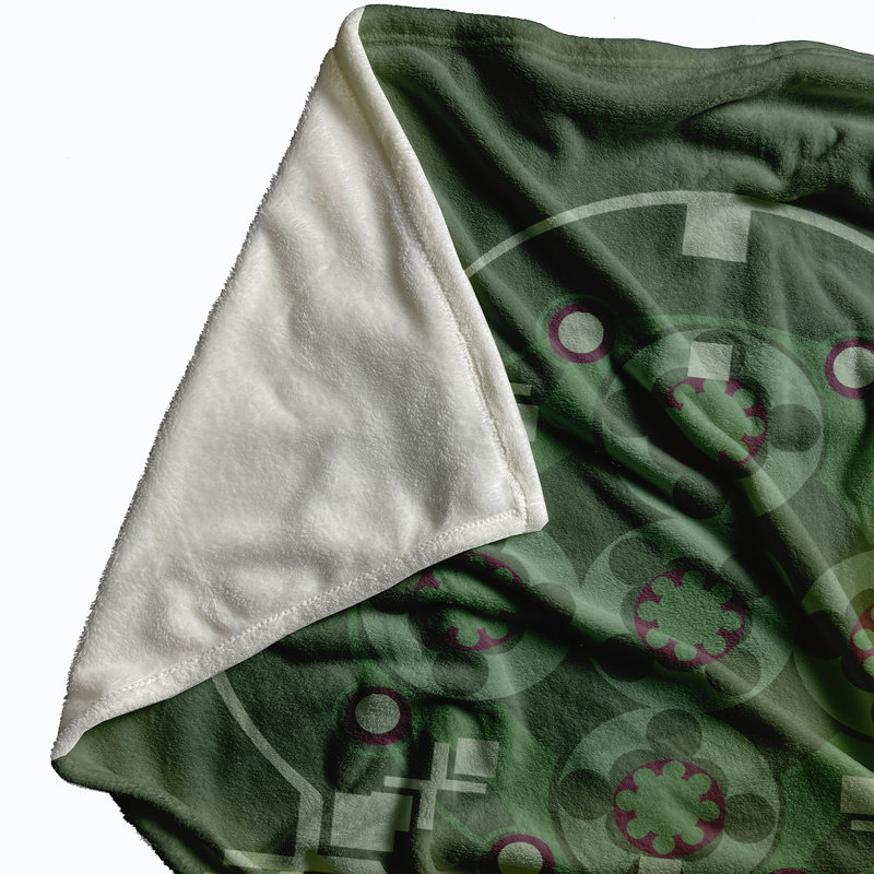 Schulze Plain Weave / Muslin Throw Blanket, Green