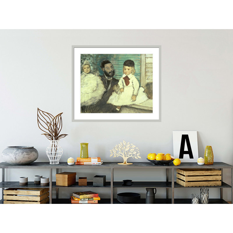 «Comte Le Pic and His Sons» par Edgar Degas, impression giclée encadrée, H 33,5 po x l 39,22 po