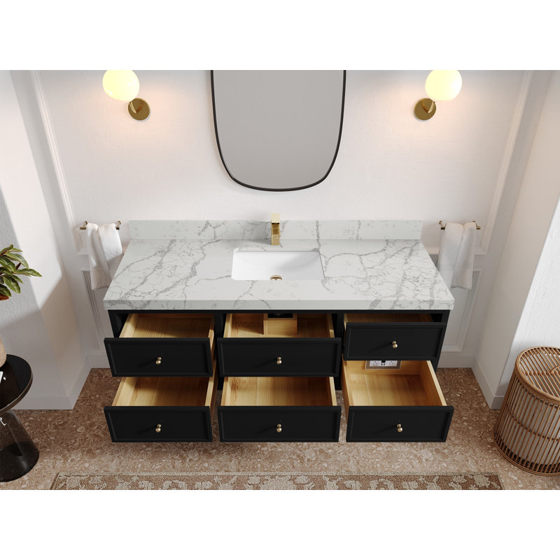 Ensemble de meuble-lavabo simple 60 po Roswell, Venatino