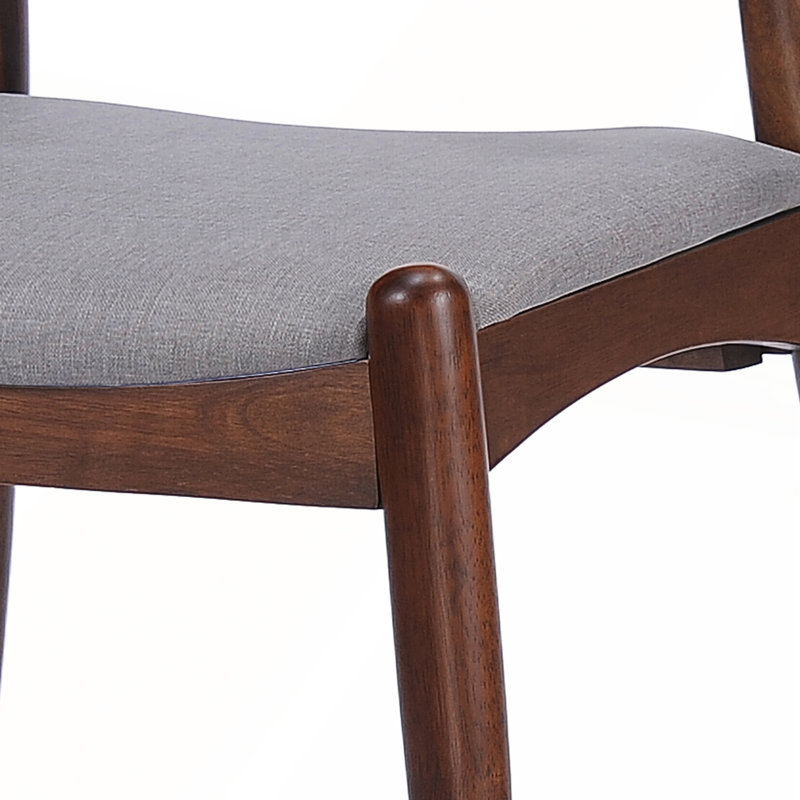Ensemble de 2 chaises de salle à manger en bois d'hévéa avec dossier ergonomique et coussins de confort pour les intérieurs modernes et classiques