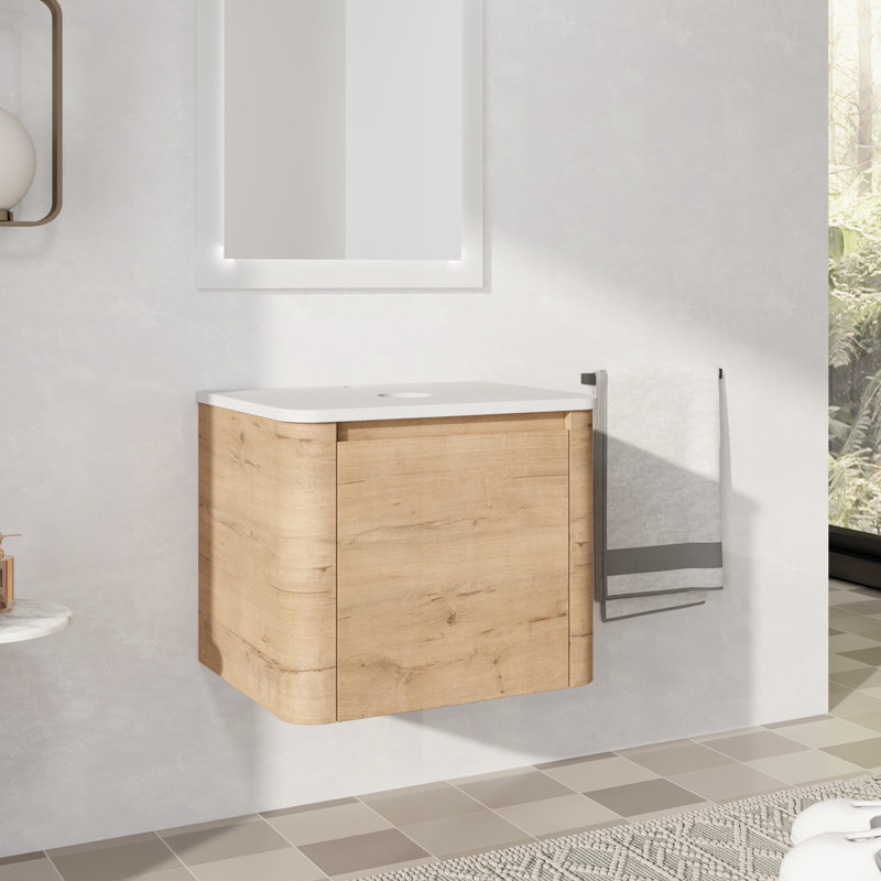 Base de meuble-lavabo simple 24 po, Naturel