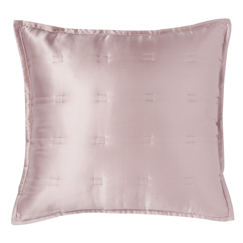 Windsor Silk Euro Pillow Cover, Vintage Pink, 16" x 16"