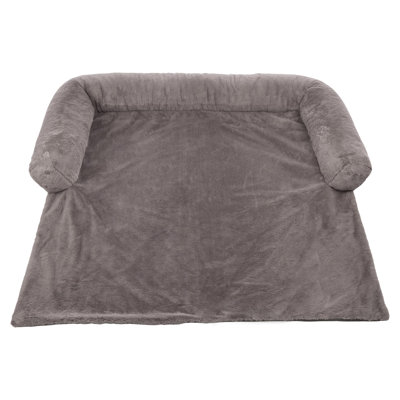 PETMAKER 45-Inch Plush Dog Couch Cover with Non-Slip Bottom for Large Pets, Machine Washable