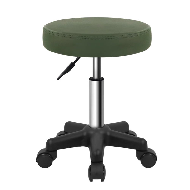 Tabouret rond à roulettes, Vert