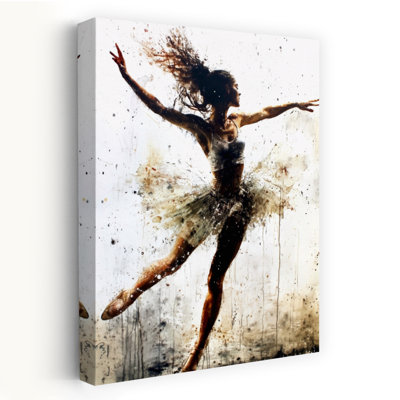 Ethereal Ballet Dancer Abstract Contemporary Elegant Wall Art