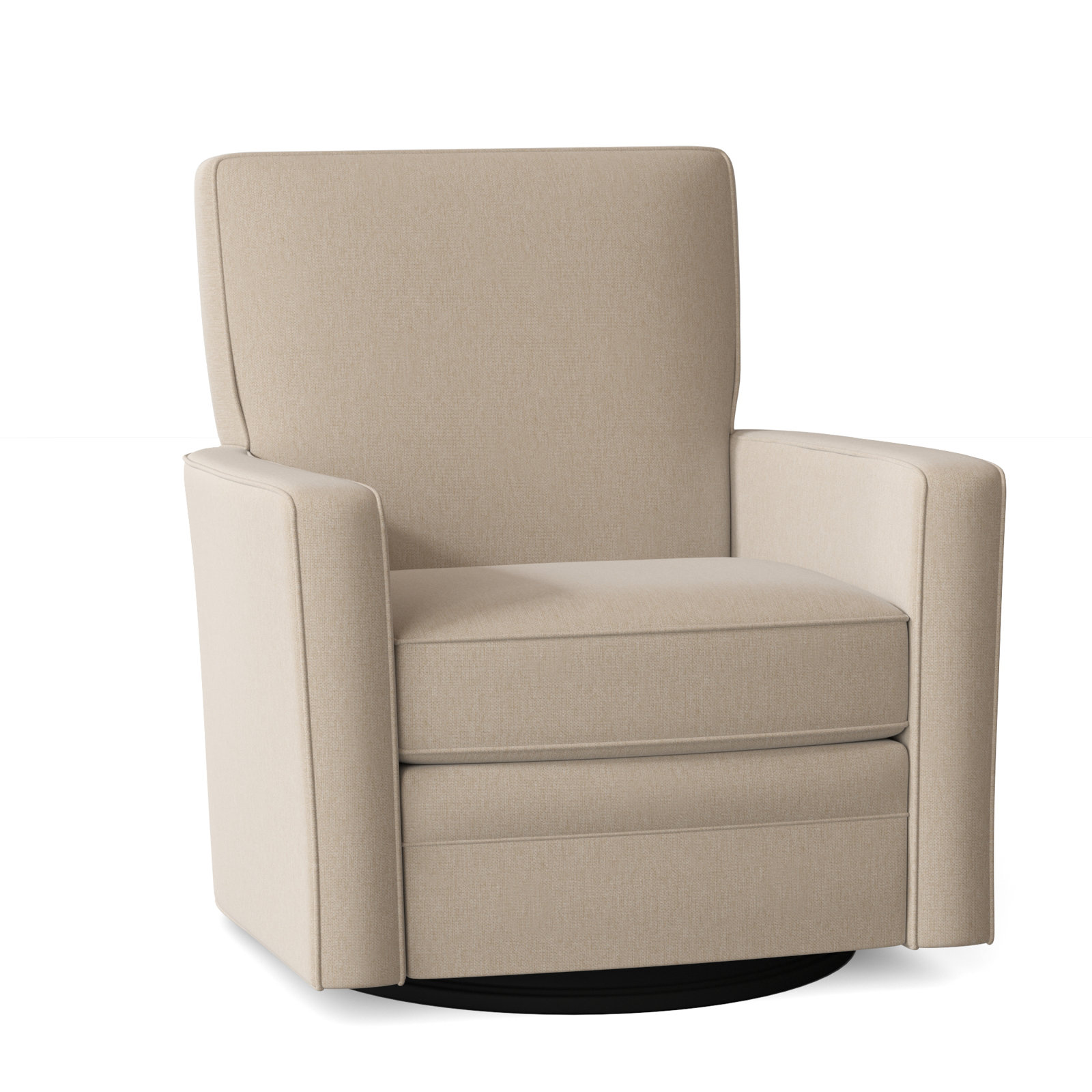 Invitation Upholstered Swivel Accent Chair, No, Popstitch 10 Beige