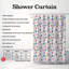 Motif bleu - Rideau de douche Premium-602889377